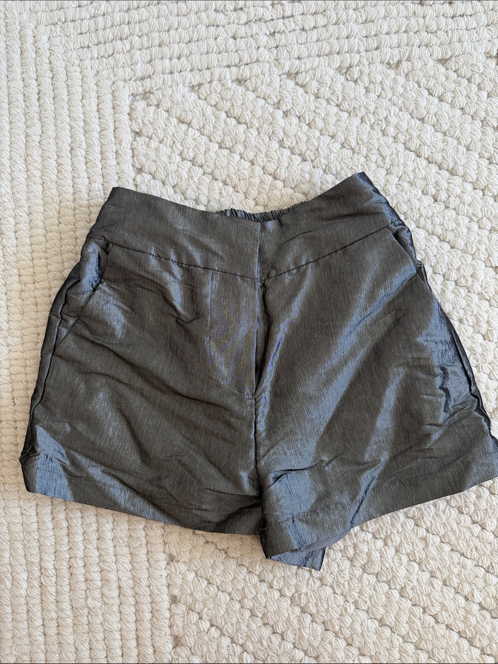 Women's Charcoal High-Waist Dress Shorts